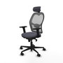 Piqueras y Crespo Chaise de Bureau Jorquera avec Appui-tête Gris foncé