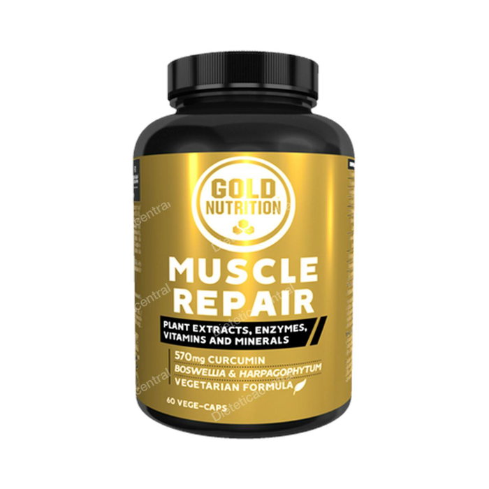 Gold Nutrition Muscle Repair 60 Capsules, Complément Alimentaire Récupération Articulaire au Curcuma, Boswellia, Vitamine C Gold Nutrition Muscle Repair 60 Capsules, Complément Alimentaire Récupération Articulaire au Curcuma, Boswellia, Vitamine C
