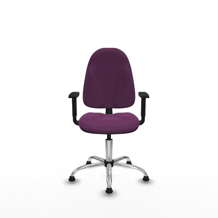 PIQUERAS Y CRESPO Chaise de bureau Algarra, similicuir violet, base chromée PIQUERAS Y CRESPO Chaise de bureau Algarra, similicuir violet, base chromée