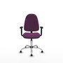 PIQUERAS Y CRESPO Chaise de bureau Algarra, similicuir violet, base chromée