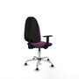 PIQUERAS Y CRESPO Chaise de bureau Algarra, similicuir violet, base chromée
