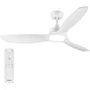 Philips Ventilateur de plafond avec lumière blanche réglable et télécommande - 6 vitesses, moteur réversible silencieux - Design blanc
