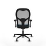 Piqueras y Crespo Chaise de Bureau Jorquera 3D036G0 Gris Vert pétrole
