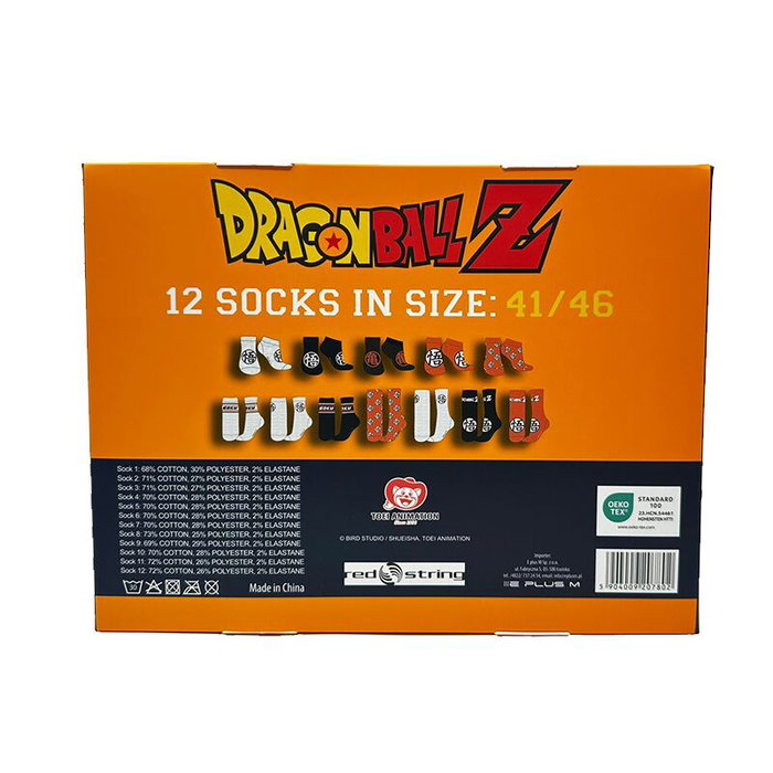 Cerdá Coffret cadeau 12 paires de chaussettes Dragon Ball tailles 41-46 Cerdá Coffret cadeau 12 paires de chaussettes Dragon Ball tailles 41-46