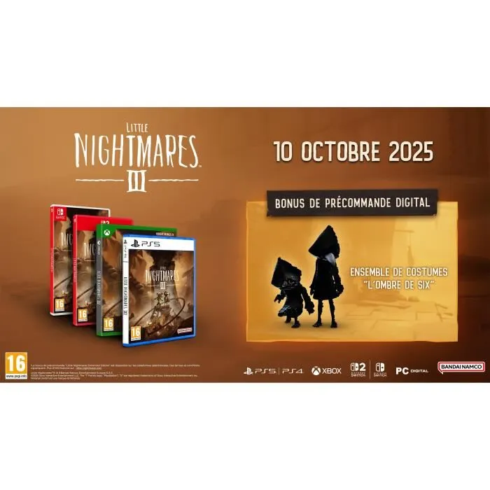 Bandai Namco Entertainment - Little Nightmares III - Jeu Nintendo Switch - Aventure horrifique en coopération en ligne ou solo Bandai Namco Entertainment - Little Nightmares III - Jeu Nintendo Switch - Aventure horrifique en coopération en ligne ou solo