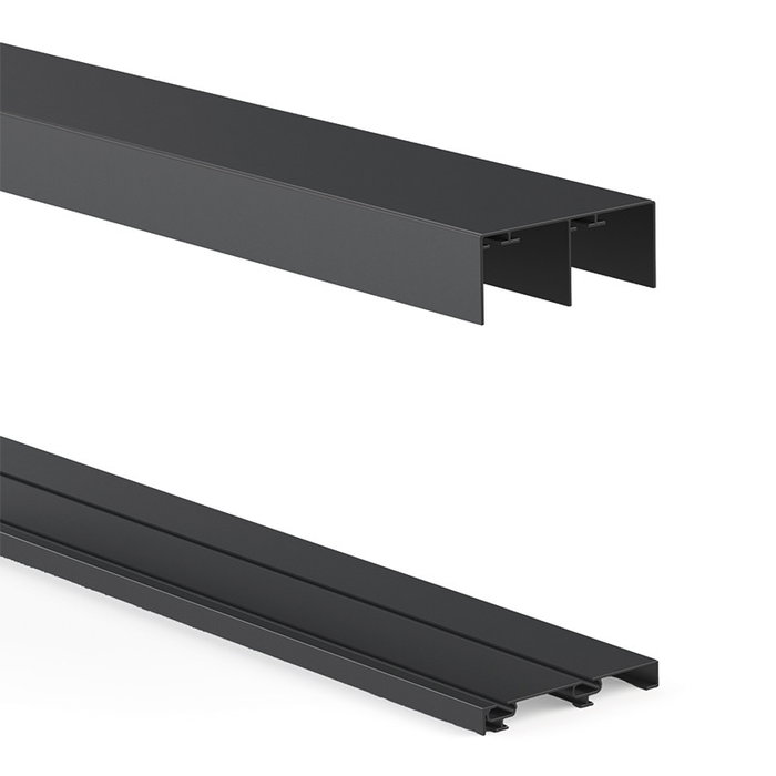 HERRAJES ALK Jeu de Guides Aluminium Bond 3 Mètres Finitions Noir Mat Argent Mat Blanc Mat HERRAJES ALK Jeu de Guides Aluminium Bond 3 Mètres Finitions Noir Mat Argent Mat Blanc Mat