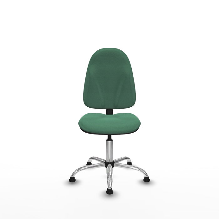 PIQUERAS Y CRESPO Chaise de bureau Algarra, tissu vert émeraude, base chromée