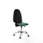 PIQUERAS Y CRESPO Chaise de bureau Algarra, tissu vert émeraude, base chromée