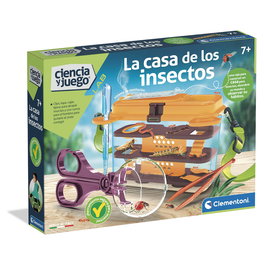 Clementoni La Casa De Los Insectos 55586 - Kit scientifique pour construire une maison à insectes avec outils d'observation, jeu éducatif pour enfants à partir de 7 ans en espagnol