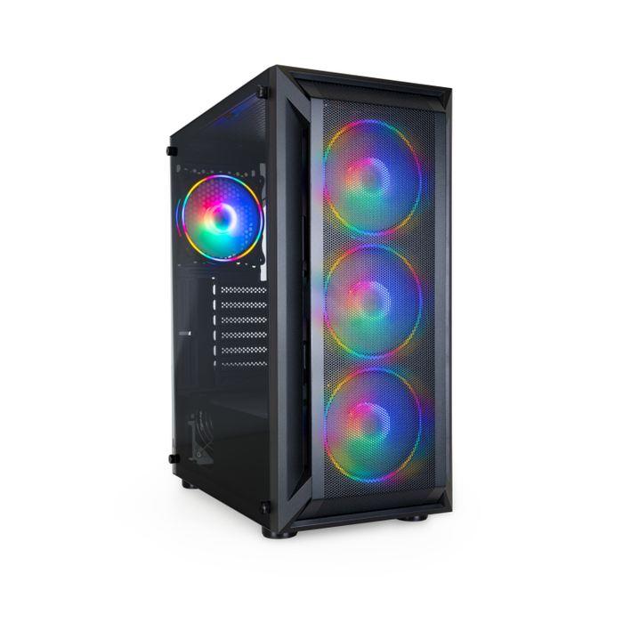 Tooq TQGCC101-B Ragnarok Boîtier PC Semi-Tour Gaming ATX Noir Vitre Trempée 3x120mm RGB Tooq TQGCC101-B Ragnarok Boîtier PC Semi-Tour Gaming ATX Noir Vitre Trempée 3x120mm RGB