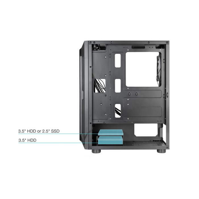 Tooq TQGCC101-B Ragnarok Boîtier PC Semi-Tour Gaming ATX Noir Vitre Trempée 3x120mm RGB Tooq TQGCC101-B Ragnarok Boîtier PC Semi-Tour Gaming ATX Noir Vitre Trempée 3x120mm RGB
