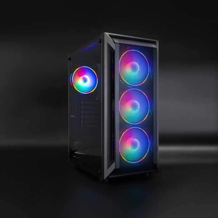 Tooq TQGCC101-B Ragnarok Boîtier PC Semi-Tour Gaming ATX Noir Vitre Trempée 3x120mm RGB Tooq TQGCC101-B Ragnarok Boîtier PC Semi-Tour Gaming ATX Noir Vitre Trempée 3x120mm RGB