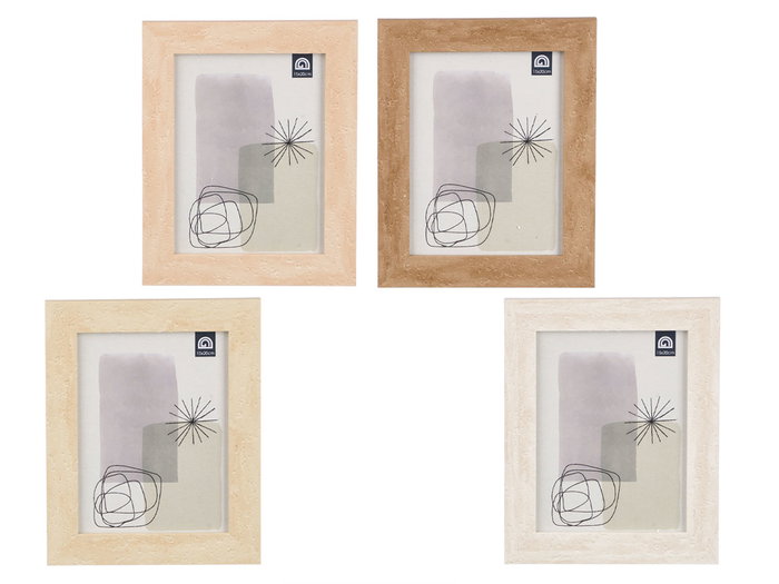 GIFTDECOR Lot de 24 Cadres Photo Effet Pierre 15x20 cm - Assortiment de Couleurs