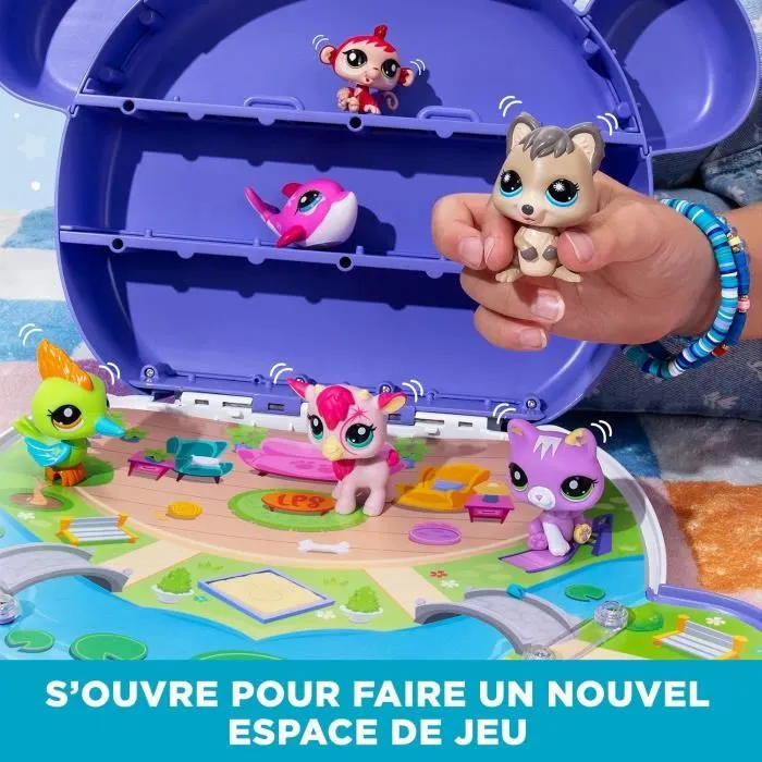 Bandai Littlest Pet Shop Boîte de Collection et de Rangement Malette avec 1 Figurine Rare et Code Roblox Exclusif - Référence incluse