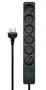 MicroConnect MC-EDBGRU0605B Multiprise 6 Prises Danoise avec câble EDB de 5 m - Noir