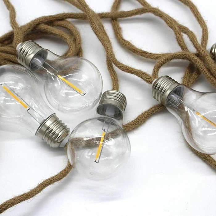 Lumisky Guirlande lumineuse Fantasy Cord 7,70 m - 10 ampoules LED blanc chaud Lumisky Guirlande lumineuse Fantasy Cord 7,70 m - 10 ampoules LED blanc chaud