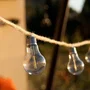 Lumisky - FANTASY CORD - Guirlande lumineuse extérieure LED avec 10 ampoules à filament transparent, blanc chaud, 7.7 m