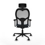 Piqueras y Crespo 3D036N2 Chaise de Bureau avec Appui-tête Bleu ciel
