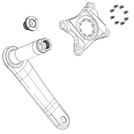 Sram Tapa biela pour E-bike Bosch en carbone noir