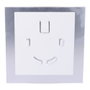 Edm Tapa en cristal blanc mat 175x175 mm pour extracteur ø10cm