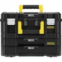 Stanley FMST1-71981 - Kit de 2 Mallettes de Rangement PRO-STACK - 21,5 Litres avec Poignées, 2 Tiroirs Modulables et Plateau Mousse