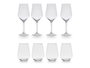 Vivalto Set de 8 Verres 480 ml et Coupes 620 ml, Transparent 30x26x21 cm (Set de 2)