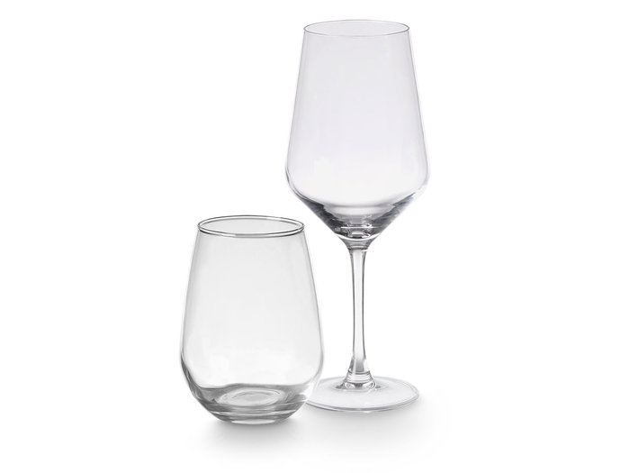 Vivalto Set de 8 Verres 480 ml et Coupes 620 ml, Transparent 30x26x21 cm (Set de 2) Vivalto Set de 8 Verres 480 ml et Coupes 620 ml, Transparent 30x26x21 cm (Set de 2)