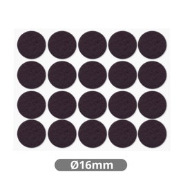 Hantums Set de 20 feutres adhésifs ronds Ø16mm - Marron
