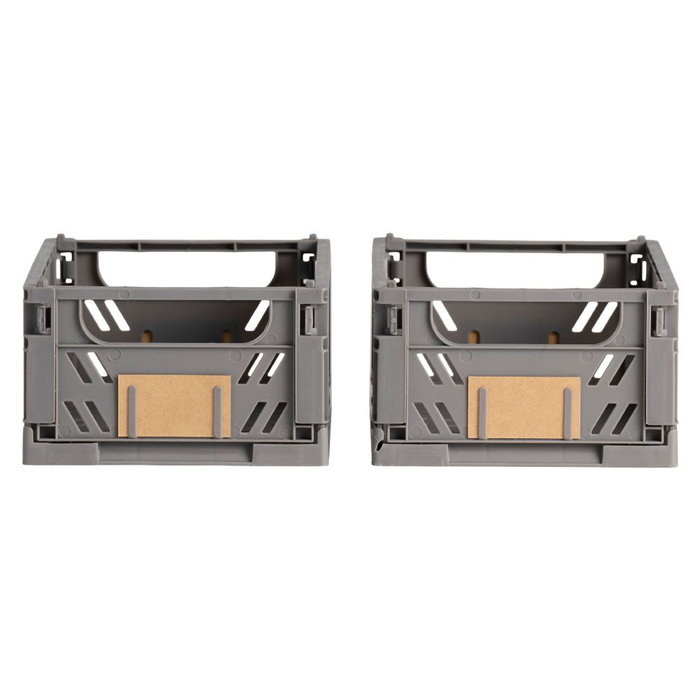 Day Lot de 2 boîtes de rangement pliables gris foncé 17 x 12,5 x 7 cm Day Lot de 2 boîtes de rangement pliables gris foncé 17 x 12,5 x 7 cm