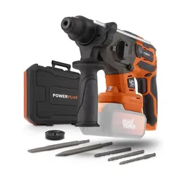 Dual Power Marteau perforateur sans fil SDS-Plus 40V 5J Brushless POWDP15680 - Coffret avec 5 accessoires (sans batterie ni chargeur)