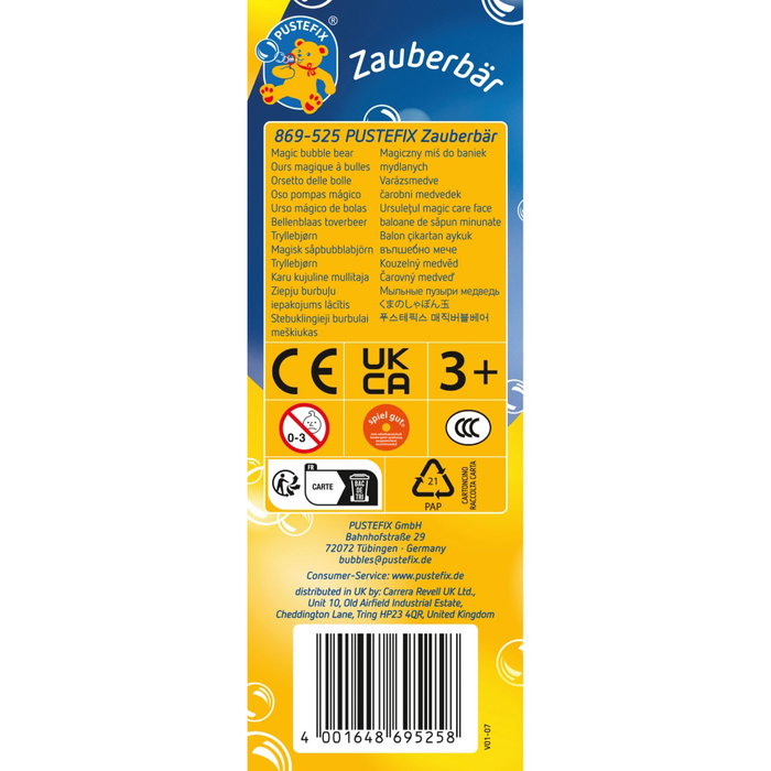 Pustefix Magic Bubble Bear 180ml Jaune