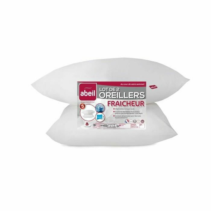 Abeil Lot de 2 Oreillers Aerelle Cool Night - Blanc - 60 x 60 cm Abeil Lot de 2 Oreillers Aerelle Cool Night - Blanc - 60 x 60 cm