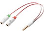 Sandberg Adaptateur Casque Dual- to Single - Convertisseur Prise Double en Simple pour Micro et Audio (3,5 mm)