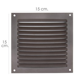 WOLFPACK LINEA PROFESIONAL Grille d'aération à visser 15x15 cm, Aluminium bois