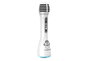 iDance Microphone sans fil avec karaoke, jeu de chant et éclairages LED, batterie lithium incluse, dimensions 22 x 6,5 cm, couleur blanc