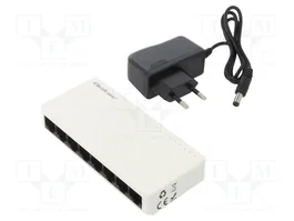 QOLTEC Switch Ethernet Fast Ethernet 8 ports RJ45 blanc