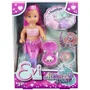 Silvertorn Poupée Simba Evi Love Sirène 14 cm avec Perle, Cheveux Roses et Accessoires de Coiffure, À Partir de 3 Ans