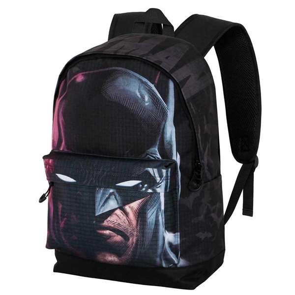Karactermania Sac à dos Batman HS Fan 2.2 Face, urbain à un compartiment, 44x31x18 cm, noir, Ripstop, pour enfant à partir de 3 ans
