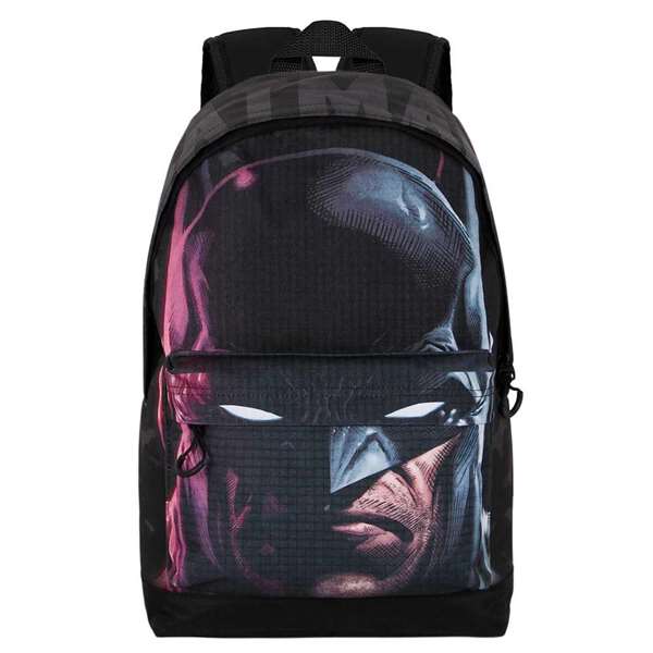 Karactermania Sac à dos Batman HS Fan 2.2 Face, urbain à un compartiment, 44x31x18 cm, noir, Ripstop, pour enfant à partir de 3 ans