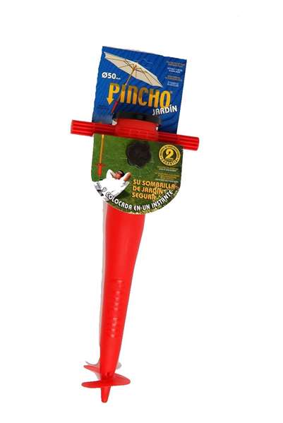 Soportes Plástiques - Pincho XL en bois, 28 mm de diamètre, 50x18x8 cm, multicolor (Rouge, Jaune, Bleu), à partir de 3 ans, sans montage