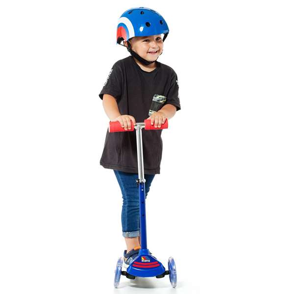 Molto Patinete Maxi Scooter - Trottinette enfant 3 roues avec lumières, bleu, 56 cm