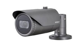 Hanwha Wisenet HD+ - Caméra bullet extérieur 2MP/1080p avec objectif motorisé 3.1x, vision nocturne IR 30m, WDR 120dB, IP66/IK10