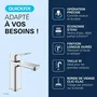 GROHE DICE Mitigeur de lavabo taille M, vidage clic-clac, chrome - Technologie SilkMove, cartouche céramique, économie d'eau, 5 l/min