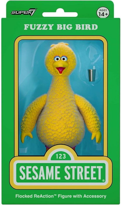 Super7 1, rue Sésame ReAction figurine Big Bird (Flocked)
