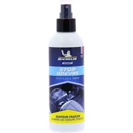 Michelin Spray Expert Désodorisant Stop-Odeurs 200ml pour Voiture - Élimine Tabac, Animaux, Habilage Textile et Tapis, Senteur Fraîche