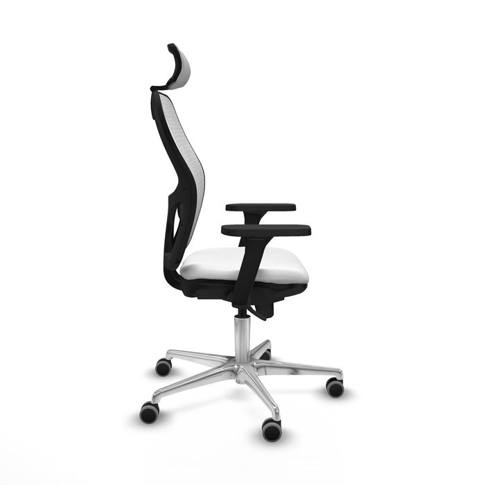 Piqueras y Crespo Chaise de Bureau avec Appui-tête 3D086G2 Blanc