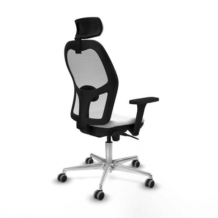 Piqueras y Crespo Chaise de Bureau avec Appui-tête 3D086G2 Blanc