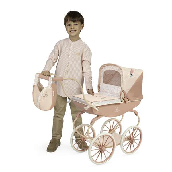 Decuevas - Coche de muñeca - Landau classique en métal et plastique pour poupées jusqu'à 50 cm - Langue: espagnol, anglais