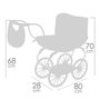 Decuevas - Coche de muñeca - Landau classique en métal et plastique pour poupées jusqu'à 50 cm - Langue: espagnol, anglais