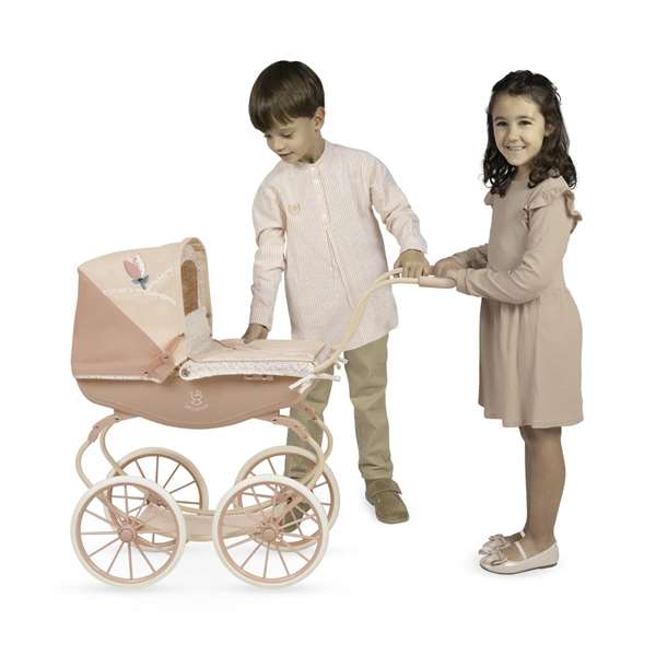 Decuevas - Coche de muñeca - Landau classique en métal et plastique pour poupées jusqu'à 50 cm - Langue: espagnol, anglais